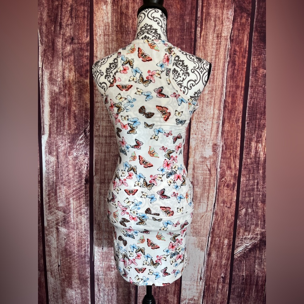 Popular 21 | Chic Butterfly Print Mini Dress - Picture 3 of 6
